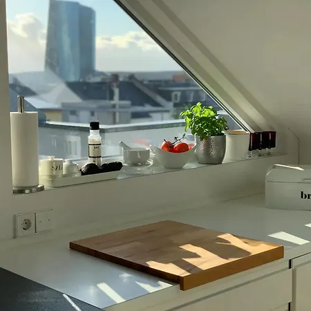 Penthouse Loft Style Rooftop Terrace Ecb View * Frankfurt am Main